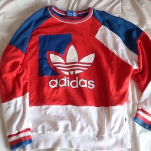 Adidas oversized color block sweater